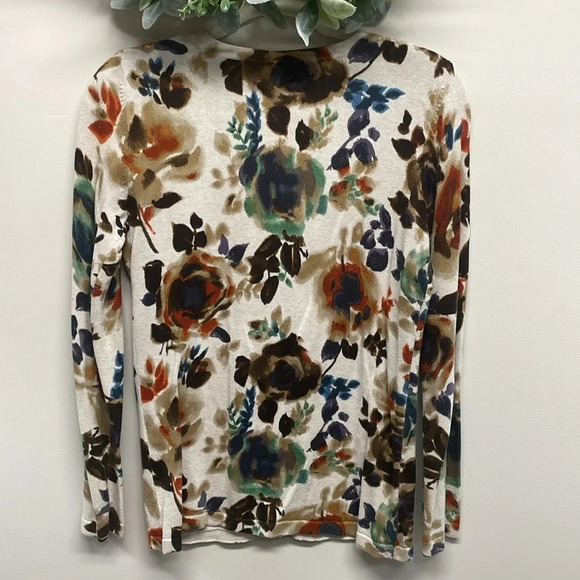 Rafaella Cardigan Floral V-Neck M - Picture 2 of 16